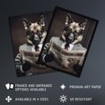 thumbnail image 3 of Alsatian German Shepherd Dog Reading Newspaper Fun Toilet Bathroom Artwork Unframed Wall Art Print Poster Home Decor Premium, 3 of 5