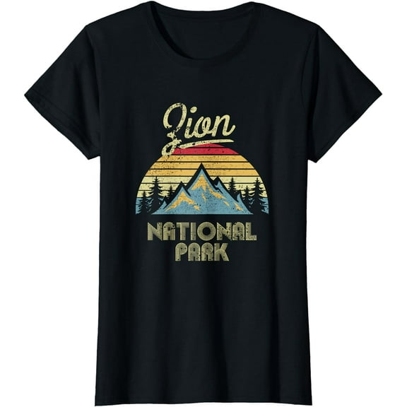 Vintage Retro Zion National Park T Shirt