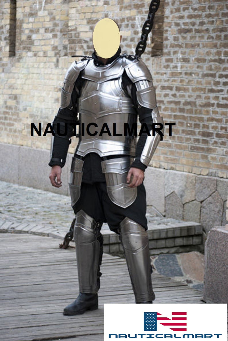 medieval Larp "Gothic" steel armor Shoulder Fantasy Set Pair Of Pauldrons 