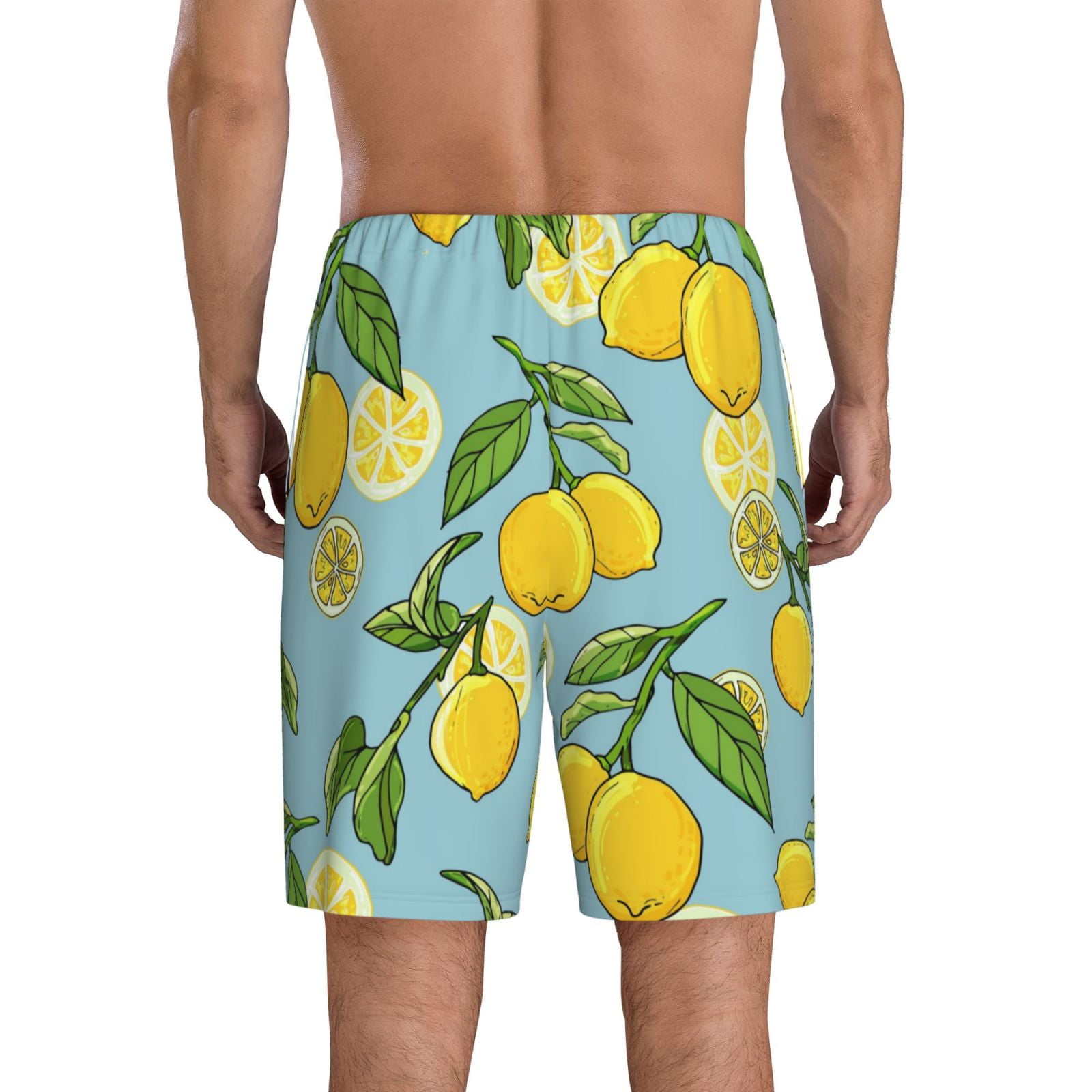 パンツ Fallett brush logo shorts lemon FA2302SO01LM Fotbe Lemon Pajama Shorts for Men, Men's Pajama Bottoms