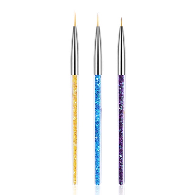 Pinceles delineadores para uñas, herramientas de diseño para pintar uñas en gel, lápices de dibujo para rayas largas 2504