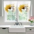thumbnail image 4 of Yellow Sunflower Balloon Curtains 63 Inch Length for Living Room/Bedroom, Floral Rustic White Quotes Rod Pocket Privacy Door Curtains Decorative Tie Up Shade for Window 52"x63", 4 of 8