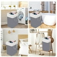 thumbnail image 6 of Collapsible Laundry Basket | Foldable Clothes Hamper with Handles | 30x40x62cm Storage Organizer for Dorms, Apartments & Nurseries | Black or Gray, 6 of 8