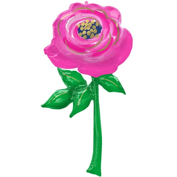 55 inch Pink Flower Foil Mylar Balloon - Party Supplies Decorations