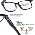 thumbnail image 3 of Gafas de lectura WALMXX con bloqueo de luz azul, paquete de 8, negras, 3 of 7