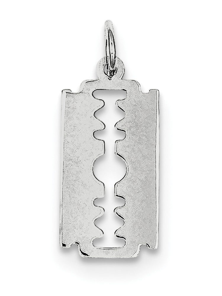 Razor Blade 925 Sterling Silver Pendant Corona Sun Jewelry 