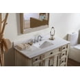thumbnail image 5 of Benton Collection 46" Distressed Beige Farmhouse Bathroom Vanity with White Marble Top, 5 of 8