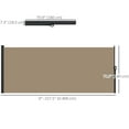 thumbnail image 3 of Outsunny 13' x 6' Retractable Side Awning, Garden Privacy Screen, Khaki, 3 of 10