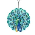 thumbnail image 1 of Peacock Rotating Wind Chimes For Outside Metal Hanging Decorations Gift Colorful Wind For Home Tree Ornaments, 1 of 4