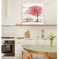 thumbnail image 6 of Wall Art Paintings on Canvas Print Valentine''s Day Red Love Heart Bicycle on Rustic Wooden Grain Artwork Home Decoration Living Room Bedroom Bathroom Walls Decor,Wood Framed Ready to Hang 12x12in, 6 of 6