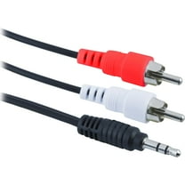 Ativa® Audio Y Adapter Splitter, 3.5mm to RCA, 6’, Black, 26916
