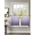 thumbnail image 2 of Sheer Curtains 45 inches Long, Ice Hockey Winter Sports Light Purple Gradients Light Filtering Sheer Window Curtains Rod Pocket Voile Drapes for Bedroom Living Room, 52"W x 45"L 2 Panels, 2 of 7