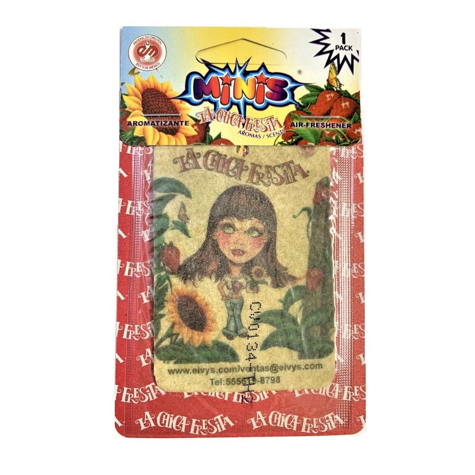 La Chica Fresita Car Air Freshener MINIS Strawberry Fresa 25 Pack for Cars, Vans, Trucks, Trailers