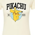 thumbnail image 3 of Pokémon - Pikachu Collegiate - Juniors Fitted Graphic T-Shirt, 3 of 5