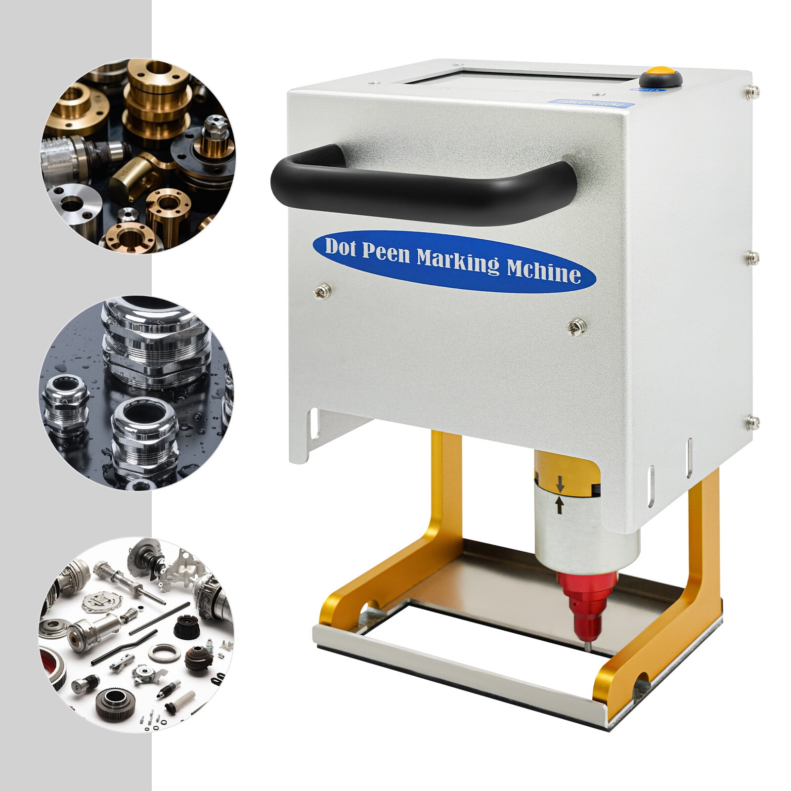 300W Portable Dot Peen Marking Machine Metal VIN Code Engraving Printer with Clear Touch Screen