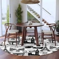 thumbnail image 3 of Round Area Rug 8 Ft, Paris Tower Washable Non-Slip Circle Carpet for Living Room/Bedroom, Vintage Architectural Hand-Painted Aesthetic Collection Low-Profile Large Area Rugs for Indoor, 3 of 8