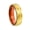6mm Gold, variant on Men's Stainless Steel Hip Hop Simple 8MM Hammered Honeycomb Pattern Inner Pearwood Inlay Biker Ring Black Size 8