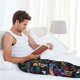 thumbnail image 5 of Balery Basketball Pantalones de pijama para hombre, pijama ultraligero, pantalón de descanso-Large, 5 of 6