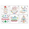 thumbnail image 1 of Juego de 6 plantillas para dibujar con diseño de árbol de Navidad y muñeco de nieve, para pintar, repujar, hacer álbumes de recortes, manualidades decorativas., 1 of 5