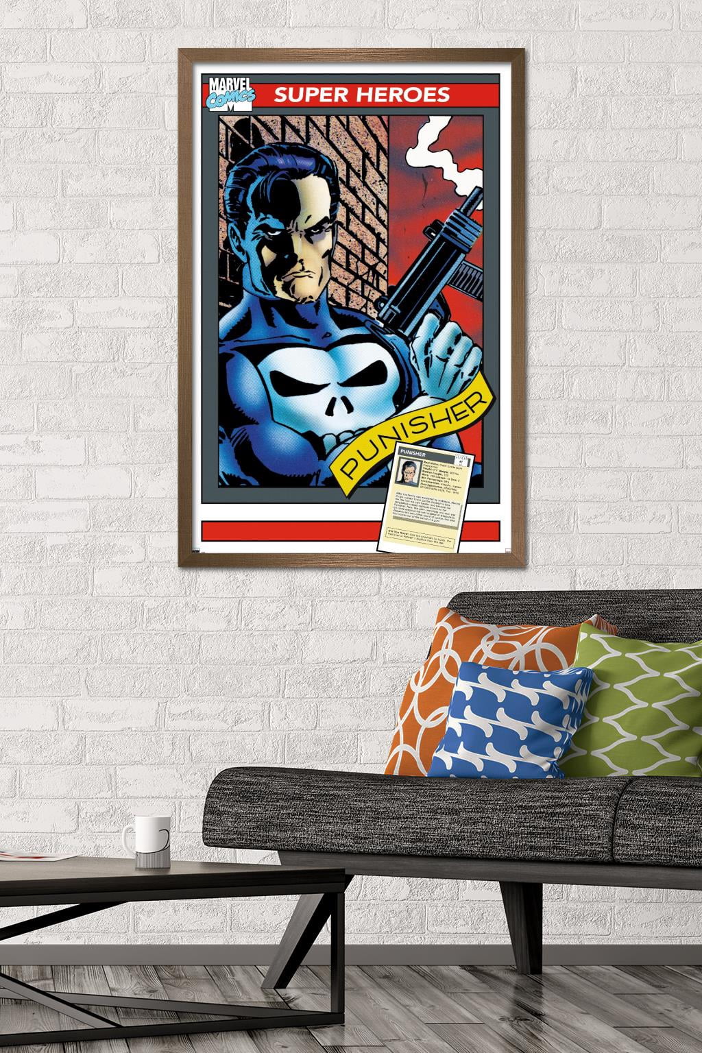 Marvel Trading Cards - Punisher Wall Poster, 22.375" x 34" Framed