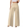 thumbnail image 5 of Women's Palazzo Lounge Pants Wide Leg High Waist Pull-On Flowy Toursers with Pockets XL, 5 of 5