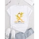 thumbnail image 2 of Camisetas con gráficos clásico para mujeres y adolescentes y niñas, playera de verano con estampado estéticoRibbon & Dove & Letter Print Comfy T-Shirt, Round Neck Short Sleeve Sports Tee, Women's Ac, 2 of 6