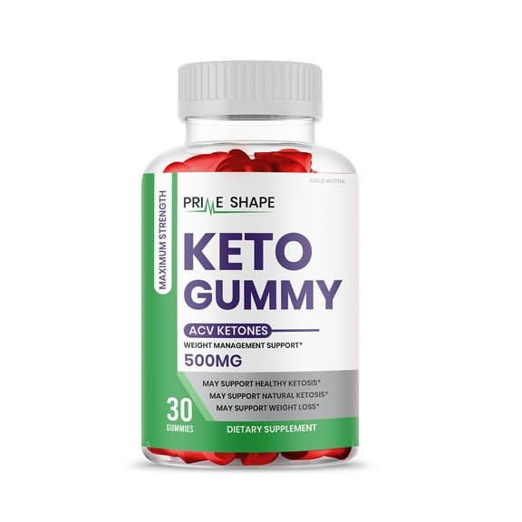Prime Shape Keto Gummies, Official Maximum Strength Prime Shape Gummies Dietary Supplement (1 Pack)