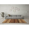 thumbnail image 3 of Ahgly Company Indoor Square Abstract Brown Modern Area Rugs, 5' Square, 3 of 4