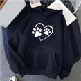 thumbnail image 2 of DDAPJ pyju Cute Hoodies for Women Birthday Giftss, Dog Paw Heart Print Hooded Sweatshirt Teen Girls Loose Casual Pocket Hoodie Long Sleeve Drawstring Pullover Sweatshirts S - 3XL, 2 of 5