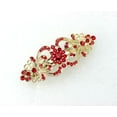 thumbnail image 3 of Faship Gorgeous Red Rhinestone Crystal Floral Hair Barrette, 3 of 4