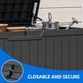 thumbnail image 6 of Dextrus 120 Gallon Outdoor Resin Deck Box,Waterproof&Lockable Storage Box for Garden Patio,Dark Gray, 6 of 9