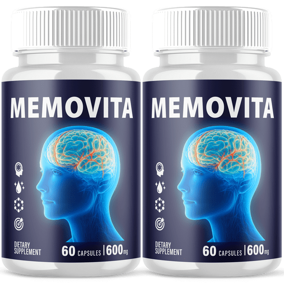 Memovita Advanced Formula Brain Support Pills Maximum Strength Supplement 120 Capsules