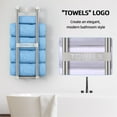 thumbnail image 2 of LZCKDPX Bathroom Towel Storage Rack, Towel Racks for Bathroom Wall Mounted 30 inch with Shelf Can Holds 6 Large Towels, Wall Towel Rack for Rolled Towels, Black,Brushed Nickel, 2 of 6