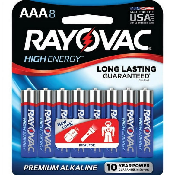 RAYOVAC(r) 824-8j aaa piles alcalines (8 pk)