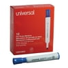 Universal Dry Erase Marker, Chisel Tip, Blue, Dozen -UNV43653, Non Washable Ink