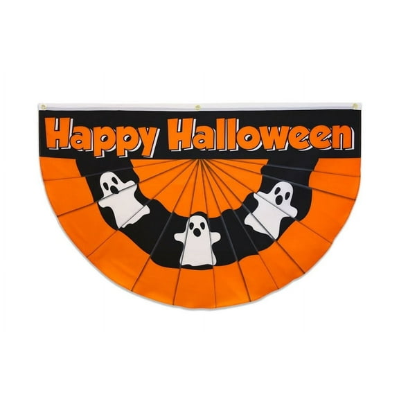Halloween (Ghost) Bunting Flag 5x3ft Poly