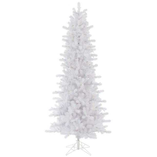 7.5' Slim Crystal White Pine Artificial Christmas Tree Unlit
