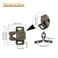 thumbnail image 2 of Uxcell 4 Set Pestillo de rodillo doble para puerta de armario, bronce, 2 of 6