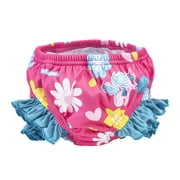 SwimSchool Reusable Swim Diaper Pink Seahorse with Elastic Waist and Leg Openings Medium