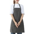 thumbnail image 1 of Cocina Delantal Canvas Funda protectora impermeable Simple Casas Casas Delantales Trabajo Ropa de trabajo con bolsillo para restaurante Cafetería Gris Scienceny HA011665-05, 1 of 7