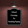 thumbnail image 2 of School Crossing No Smoking-Vaping BLACK Aluminum Composite Sign 8.5''x10'', 2 of 9