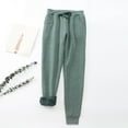 thumbnail image 2 of Leggings de invierno de talla grande para mujer, de felpa lisa: pantalones cálidos y casuales con cintura elástica, para llevar en exteriores e interiores, 2 of 8