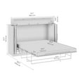 thumbnail image 4 of Pemberly Row 75" Modern Engineered Wood Queen Cabinet Bed with Mattress in White, 4 of 11