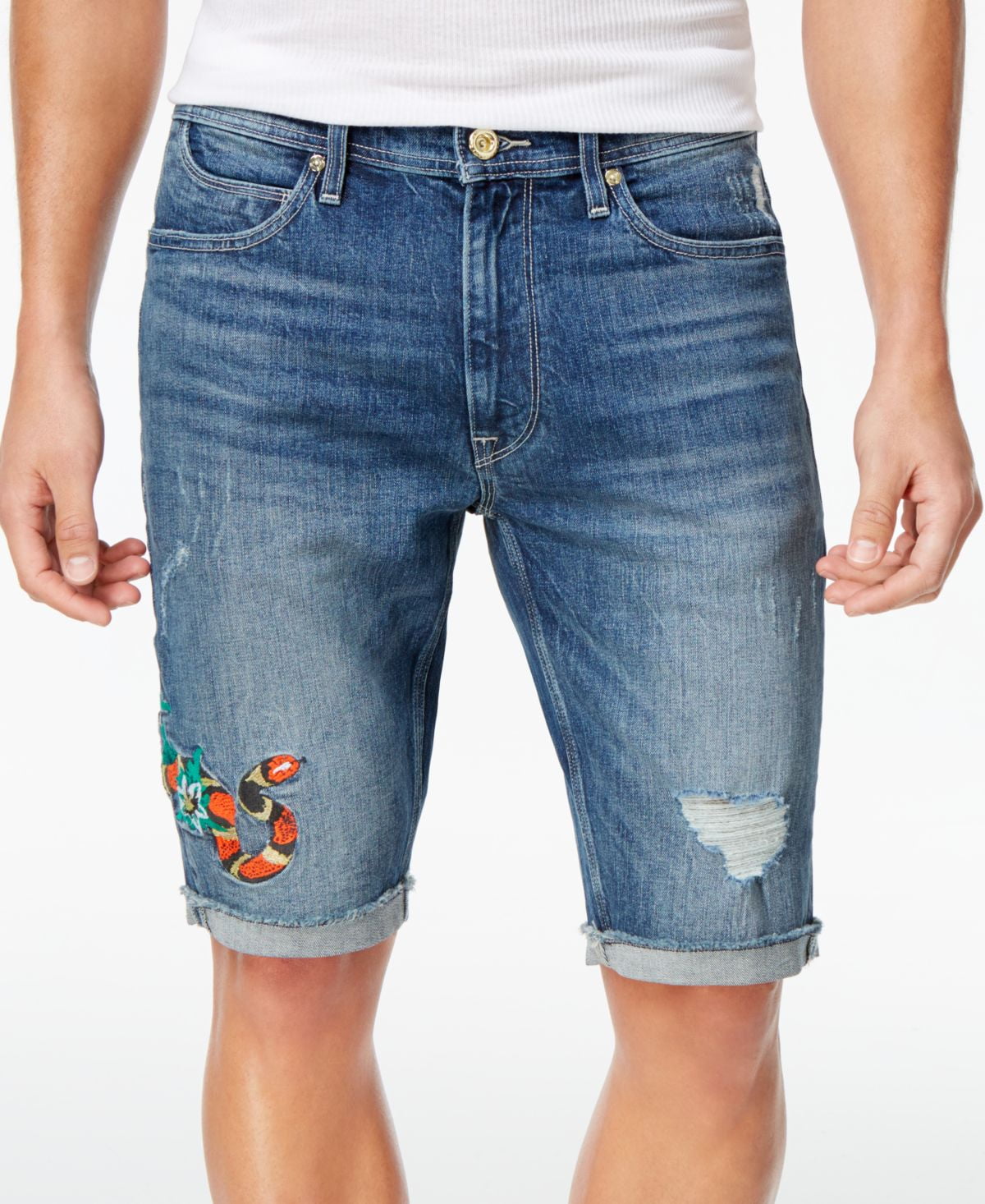 sean john men's 14 stretch embroidered 