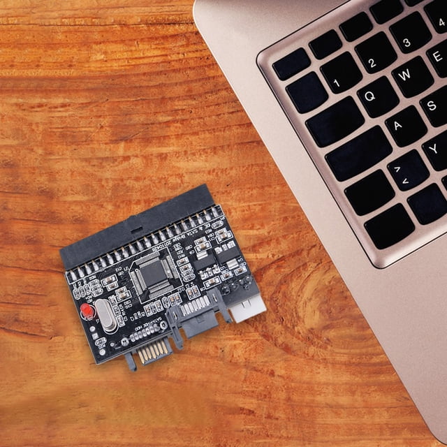 Tarjeta Adaptadora De Disco Duro Tarjeta adaptadora SATA a IDE HDD JM20330 Convertidor de disco duro IDE a SATA (negro)