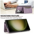 thumbnail image 2 of Nalacover Designed for Apple Samsung Galaxy S24 Ultra Wallet Case with Credit Card Holder - Purse Premium PU Leather Flip Kickstand Shockproof Scratch Resistant Phone Case - Purple, 2 of 6