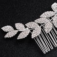 thumbnail image 4 of Wedding Hair Combs Silver Bridal Hair pieces Flower Bridal Hair Comb Crystal Pearl Hair Accessory for Women and Girls (K), 4 of 4