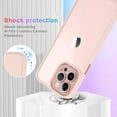 thumbnail image 2 of for iPhone 13 Pro Max Case Sparkly Diamond Crystal Metal Bling Camera Lens Cover Back Clear & Matte Bumper Silicone Shockproof Protective Case + Screen Protector for Girls and Women -Pink, 2 of 6