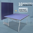 thumbnail image 6 of Tcbosik 8ft Mid-Size Foldable Ping Pong Table, Portable Tennis Table with Net, 2 Paddles and 3 Balls for Indoor and Outdoor Game, Easy Assembly, Blue, 6 of 10