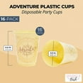 thumbnail image 2 of Plastic Party Cups, A New Adventure Begins (Yellow, 16 oz, 16 Pack), 2 of 7
